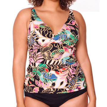 Genevieve Cross Over Tankini Top Tropicana